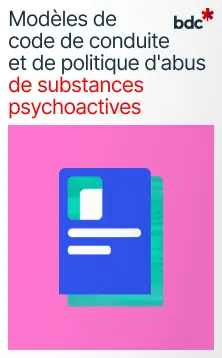  Illustration d'un document papier aux couleurs vives avec texte Modèles de code de conduite et de politique de tolérance zéro